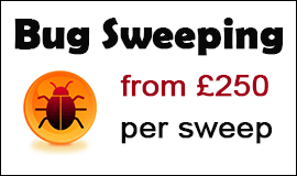 Bug Sweeping Cost in Stratford-upon-avon